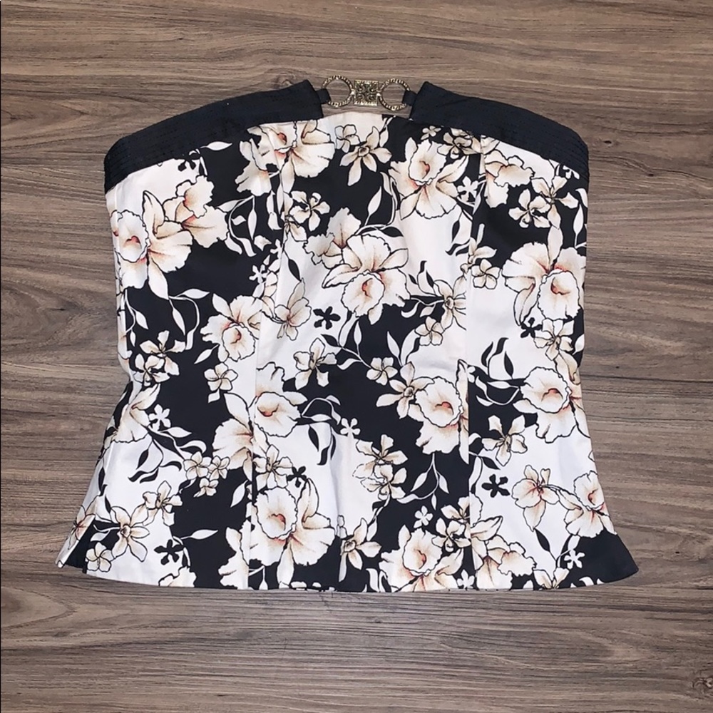 Black & White Floral Corset